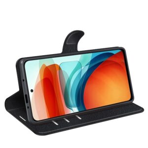 Xiaomi Poco X3 GT Θήκη Βιβλίο Μαύρο Litchi Texture Horizontal Flip Case Black