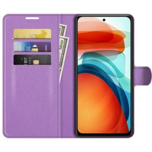 Xiaomi Poco X3 GT Θήκη Βιβλίο Μωβ Litchi Texture Horizontal Flip Case Purple