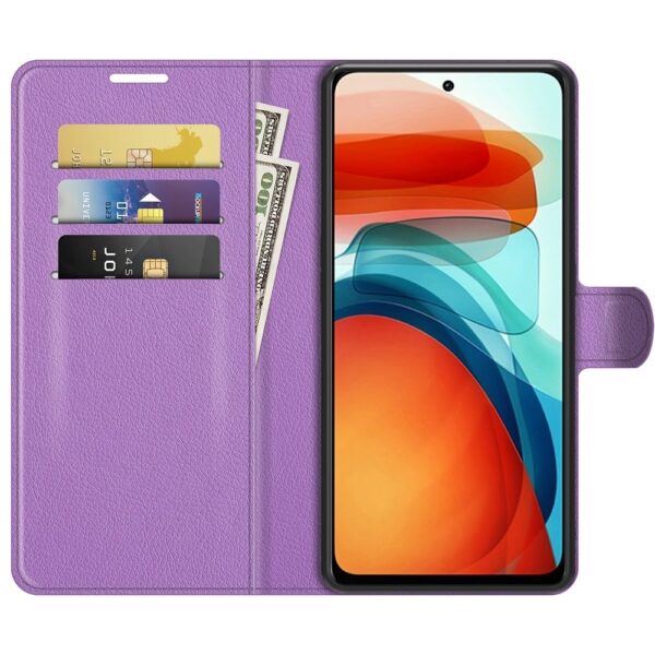 Xiaomi Poco X3 GT Θήκη Βιβλίο Μωβ Litchi Texture Horizontal Flip Case Purple