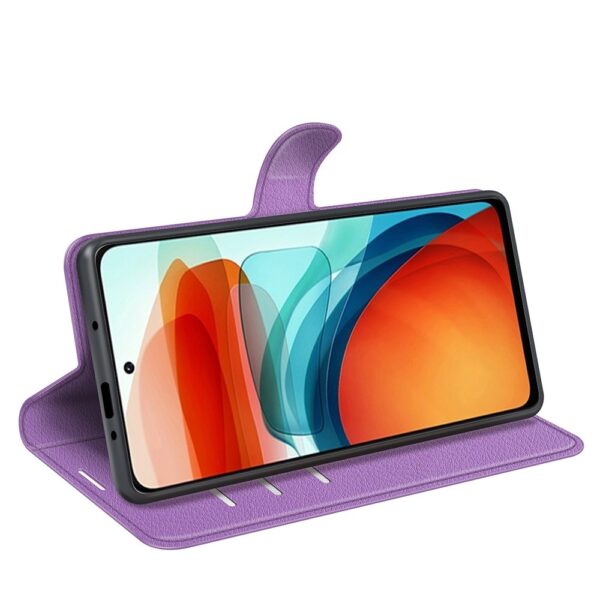 Xiaomi Poco X3 GT Θήκη Βιβλίο Μωβ Litchi Texture Horizontal Flip Case Purple