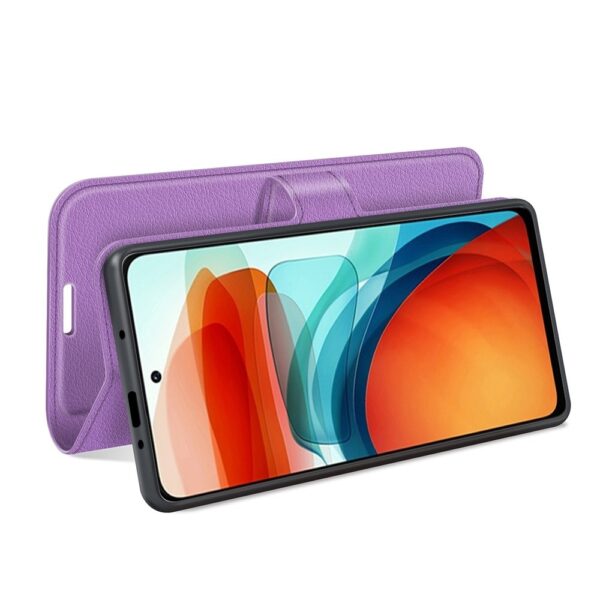 Xiaomi Poco X3 GT Θήκη Βιβλίο Μωβ Litchi Texture Horizontal Flip Case Purple