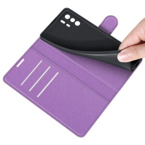 Xiaomi Poco X3 GT Θήκη Βιβλίο Μωβ Litchi Texture Horizontal Flip Case Purple