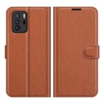 Xiaomi Poco X3 GT Θήκη Βιβλίο Καφέ Litchi Texture Horizontal Flip Case Brown