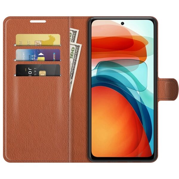 Xiaomi Poco X3 GT Θήκη Βιβλίο Καφέ Litchi Texture Horizontal Flip Case Brown