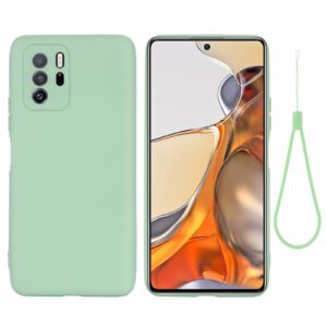Θήκη Xiaomi Poco X3 GT Σιλικόνης Πράσινη Solid Color Liquid Silicone Shockproof Case Green