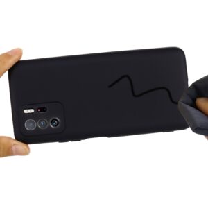 Θήκη Xiaomi Poco X3 GT Σιλικόνης Μαύρη Solid Color Liquid Silicone Shockproof Case Black