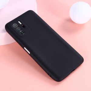 Θήκη Xiaomi Poco X3 GT Σιλικόνης Μαύρη Solid Color Liquid Silicone Shockproof Case Black