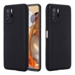 Θήκη Xiaomi Poco X3 GT Σιλικόνης Μαύρη Solid Color Liquid Silicone Shockproof Case Black