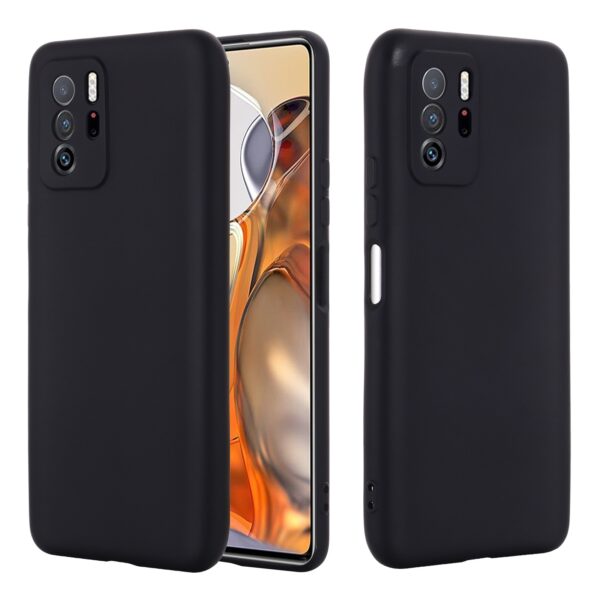 Θήκη Xiaomi Poco X3 GT Σιλικόνης Μαύρη Solid Color Liquid Silicone Shockproof Case Black