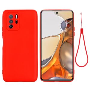 Θήκη Xiaomi Poco X3 GT Σιλικόνης Κόκκινη Solid Color Liquid Silicone Shockproof Case Red