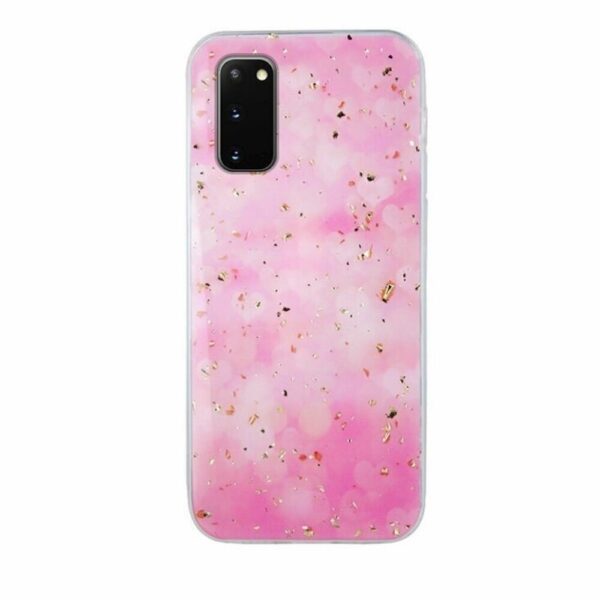 Forcell Samsung Galaxy A03s Glam Θήκη Σιλικόνης - Gold Pink
