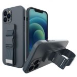 Forcell Samsung Galaxy A21s Rope Case with Lanyard Θήκη Σιλικόνης - Navy Blue