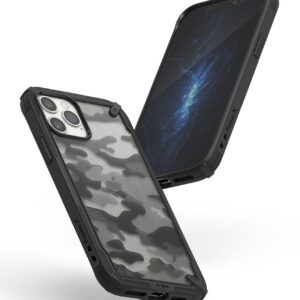 Θήκη iPhone 12 Pro Max Ringke Fusion X Design durable PC Case with TPU Bumper Camo Black Basic XDAP0017