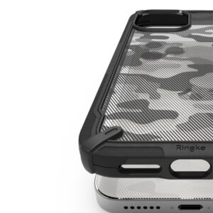Θήκη iPhone 12 Pro Max Ringke Fusion X Design durable PC Case with TPU Bumper Camo Black Basic XDAP0017
