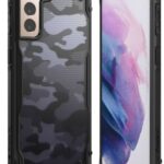 Θήκη Samsung Galaxy S21 5G Ringke Fusion X Design durable PC Case with TPU Bumper Camo Black Basic RINXDSG0044