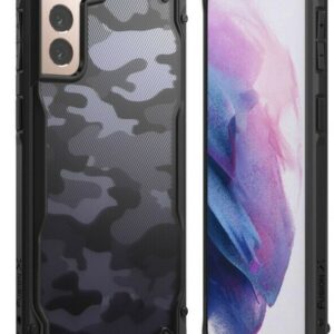 Θήκη Samsung Galaxy S21 5G Ringke Fusion X Design durable PC Case with TPU Bumper Camo Black Basic RINXDSG0044