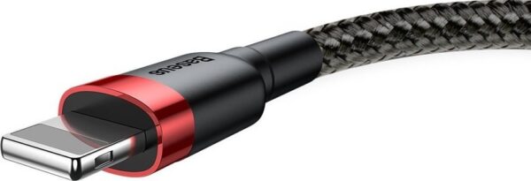 Baseus Καλώδιο Cafule Braided USB to Lightning Cable Μαύρο - Κόκκινο 3m (CALKLF-R91)