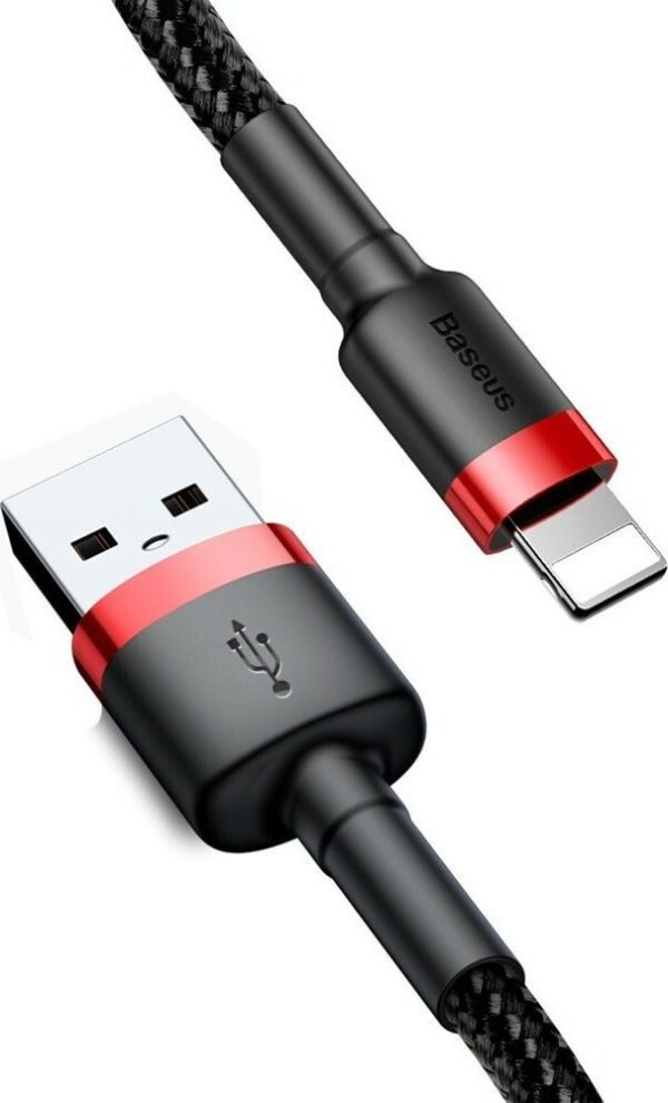 Baseus Καλώδιο Cafule Braided USB to Lightning Cable Μαύρο - Κόκκινο 3m (CALKLF-R91) Baseus Καλώδιο Cafule Braided USB to Lightning Cable Μαύρο - Κόκκινο 3m (CALKLF-R91)