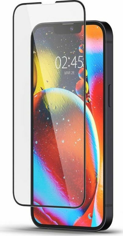 iPhone 14 Plus / 13 Pro Max Προστατευτικό Τζαμάκι Μαύρο Spigen® GLAS.tR™ Full Cover Slim HD AGL03383 Premium Tempered Glass