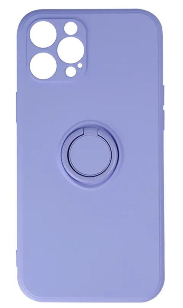 Forcell iPhone 13 Pro Max Finger Grip Θήκη Σιλικόνης - Purple