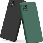 Forcell Samsung Galaxy A22 5G Slim Fit Liquid Θήκη Σιλικόνης - Forest Green