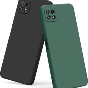 Forcell Samsung Galaxy A22 5G Slim Fit Liquid Θήκη Σιλικόνης - Forest Green