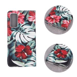 Samsung Galaxy A32 4G Θήκη Βιβλίο Smart Trendy Case Red Flower