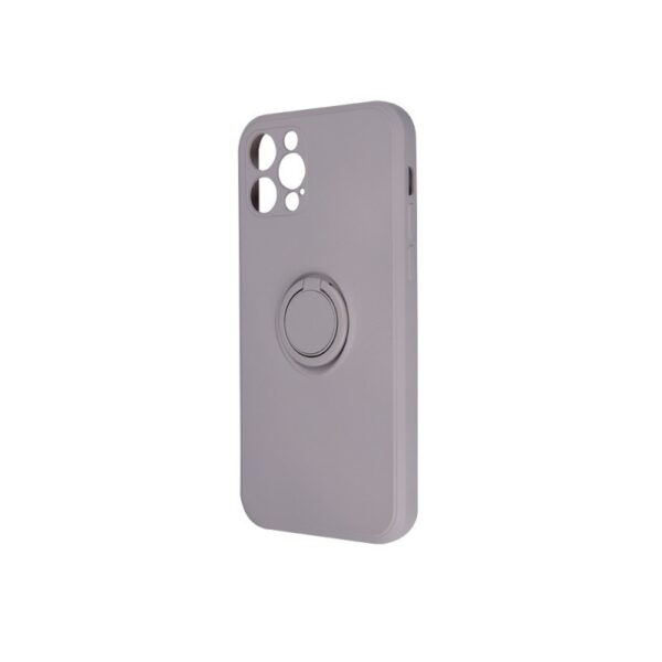 iPhone 13 Pro Max Θήκη Σιλικόνης Απαλό Γκρι Finger Grip Case Light Grey