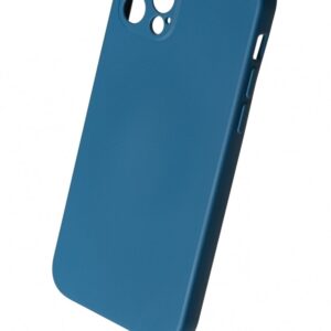 iPhone 12 Pro Θήκη Σιλικόνης Σκούρο Μπλε Vennus Real Smooth Silicone Case Dark Blue