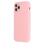 iPhone 12 Pro Θήκη Σιλικόνης Απαλό Ροζ Vennus Real Smooth Silicone Case Light Pink