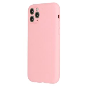 iPhone 12 Pro Θήκη Σιλικόνης Απαλό Ροζ Vennus Real Smooth Silicone Case Light Pink