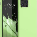iPhone 12 Pro Θήκη Σιλικόνης Απαλό Πράσινη Vennus Real Smooth Silicone Case Light Green