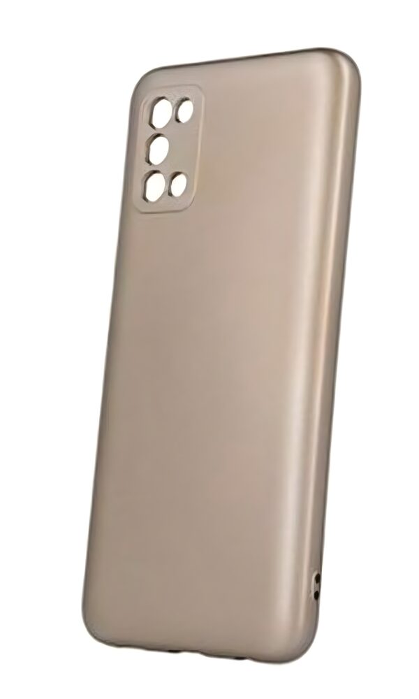 Forcell Samsung Galaxy A03s Metallic Θήκη Σιλικόνης - Gold