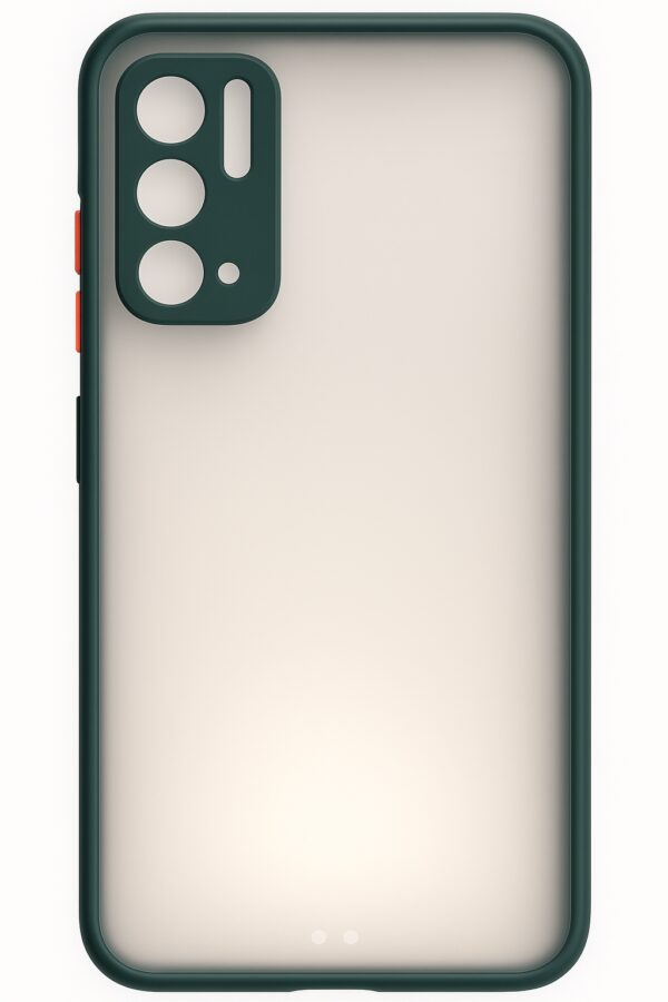 Forcell Xiaomi Redmi Note 10 5G / Poco M3 Pro 5G Matte Milky Translucent Θήκη με Πλαίσιο Σιλικόνης Διάφανη - Dark Green