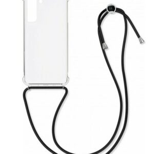 Forcell Samsung Galaxy S22 5G Shockproof Neck Strap Θήκη με Πλαίσιο Σιλικόνης - Διάφανη