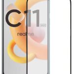 Realme C11 2021 / C20 Προστατευτικό Τζαμάκι Μαύρο 10D 9H Full Coverage Tempered Glass Black