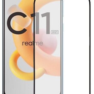 Realme C11 2021 / C20 Προστατευτικό Τζαμάκι Μαύρο 10D 9H Full Coverage Tempered Glass Black