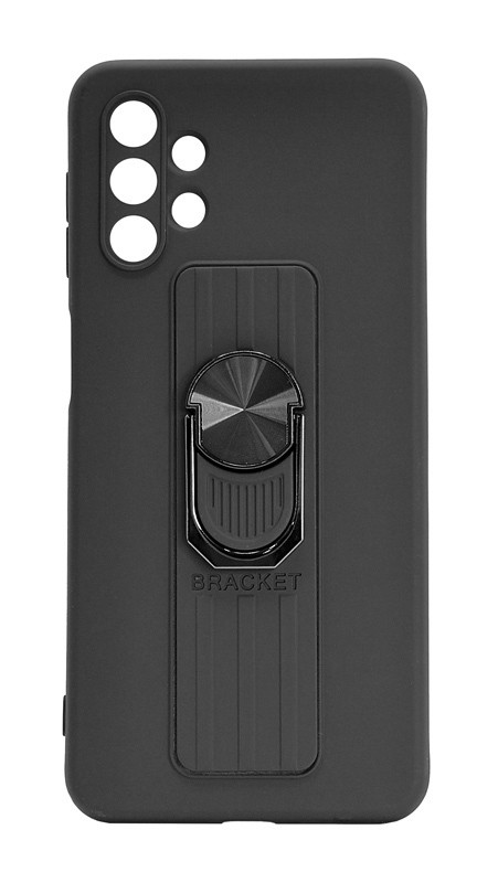Samsung Galaxy A32 5G Θήκη Σιλικόνης Μαύρη Ring Case Silicone Case with Finger Grip and Stand Black