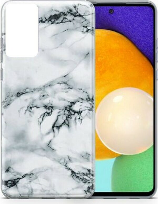 Xiaomi Redmi Note 10 4G / Note 10S / Poco M5s Θήκη Σιλικόνης Μάρμαρο Wozinsky Marble TPU Silicone Case White