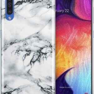 Samsung Galaxy A70 Θήκη Σιλικόνης Μάρμαρο Wozinsky Marble TPU Silicone Case White