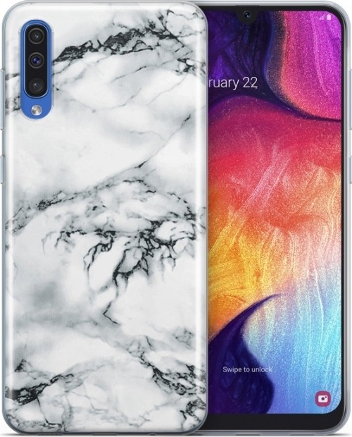 Samsung Galaxy A70 Θήκη Σιλικόνης Μάρμαρο Wozinsky Marble TPU Silicone Case White