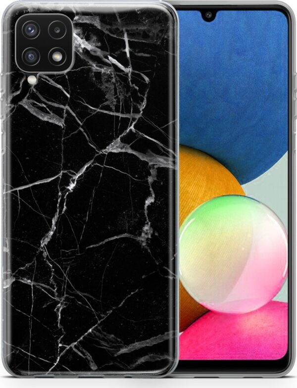 Samsung Galaxy A22 4G / M32 4G Θήκη Σιλικόνης Μάρμαρο Wozinsky Marble TPU Silicone Case Black