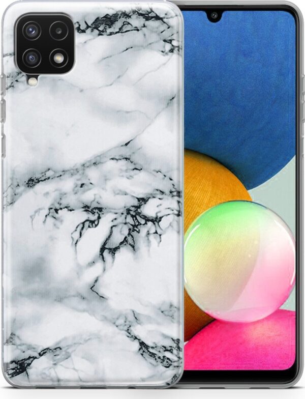 Samsung Galaxy A22 4G / M32 4G Θήκη Σιλικόνης Μάρμαρο Wozinsky Marble TPU Silicone Case White