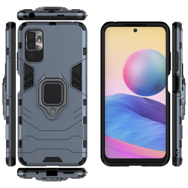 Xiaomi Redmi Note 10 5G / Poco M3 Pro 5G Σκληρή Θήκη Με Σταντ Μπλε Ring Armor Case Blue