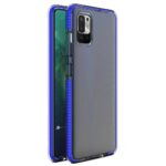 Xiaomi Redmi Note 10 5G / Poco M3 Pro 5G Θήκη Σιλικόνης Διάφανη - Σκούρο Μπλε Spring TPU Back Cover Case with Frame