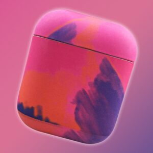 Watercolor Colorful Hard Case Θήκη σε Ροζ χρώμα για Apple Airpods 1 / 2