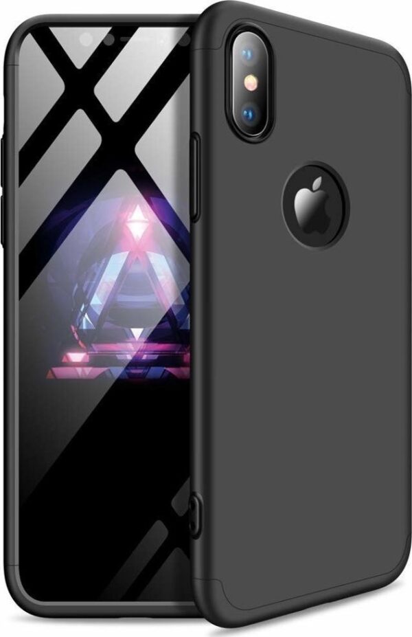 iPhone XS Max Σκληρή Θήκη Μαύρη GKK Full Coverage Protective Hard Case With Hole Black