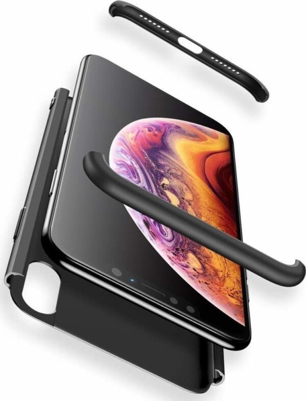 iPhone XS Max Σκληρή Θήκη Μαύρη GKK Full Coverage Protective Hard Case With Hole Black