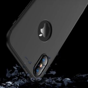 iPhone XS Max Σκληρή Θήκη Μαύρη GKK Full Coverage Protective Hard Case With Hole Black