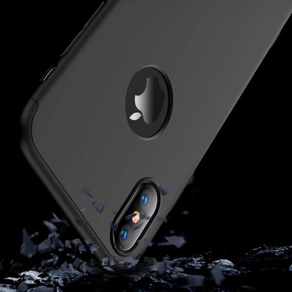 iPhone XS Max Σκληρή Θήκη Μαύρη GKK Full Coverage Protective Hard Case With Hole Black